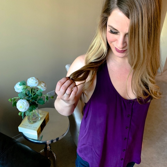 12th Street by Cynthia Vincent Purple Top - Picture 4 of 5